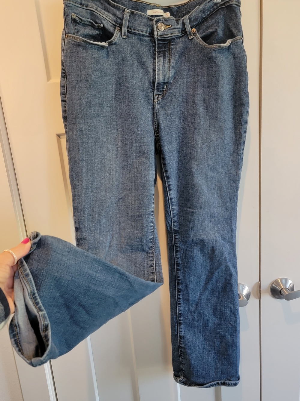 Levi's Women's Boot Cut Jeans - Blue Denim Wash Sz 31